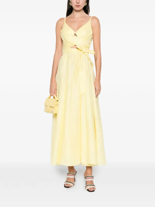 Zimmermann Tie-waist Midi Dress - Yellow