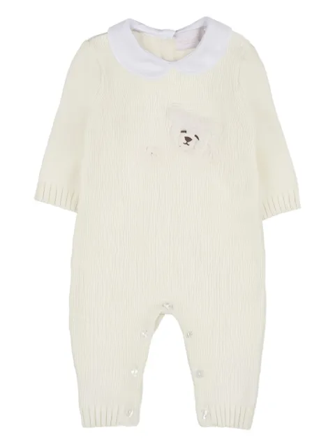 NANAN teddy bear-appliqué romper