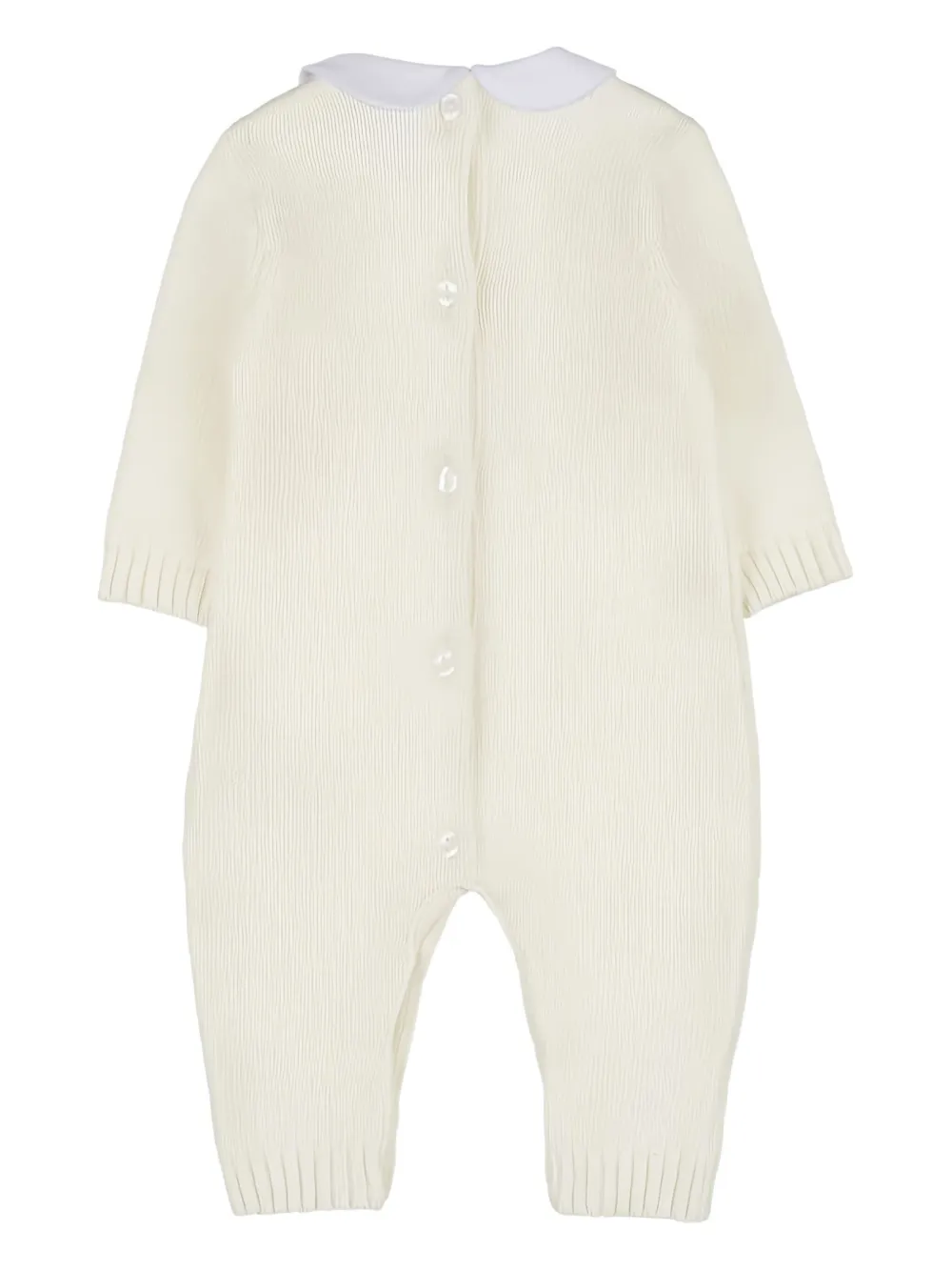 NANAN teddy bear-appliqué romper - Beige