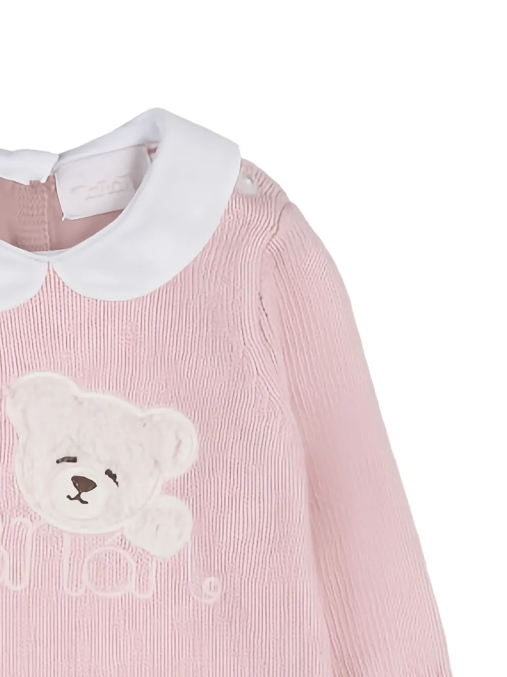 NANAN bear-appliqué romper - Roze