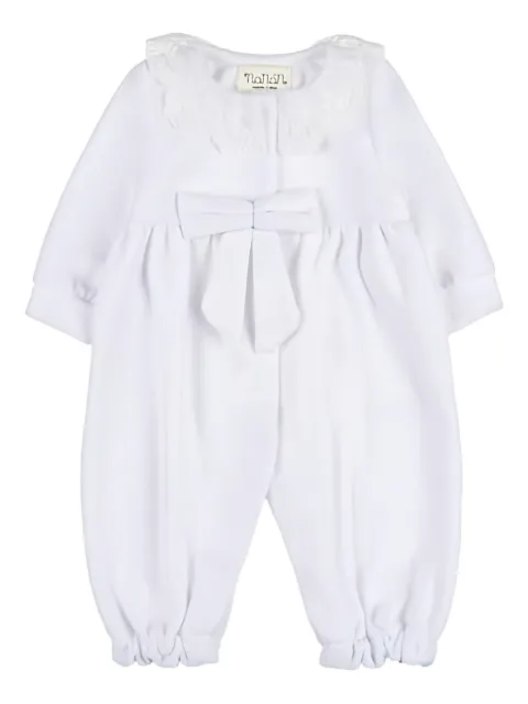 NANAN bow-detail lace-collar romper