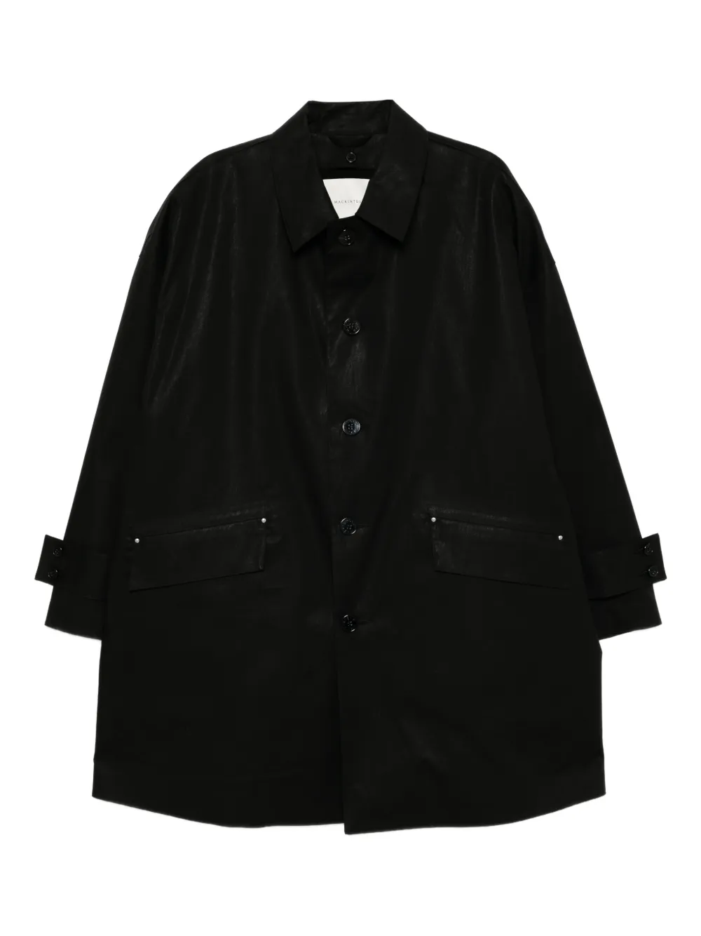 Mackintosh button-up coat | Black | Image 1