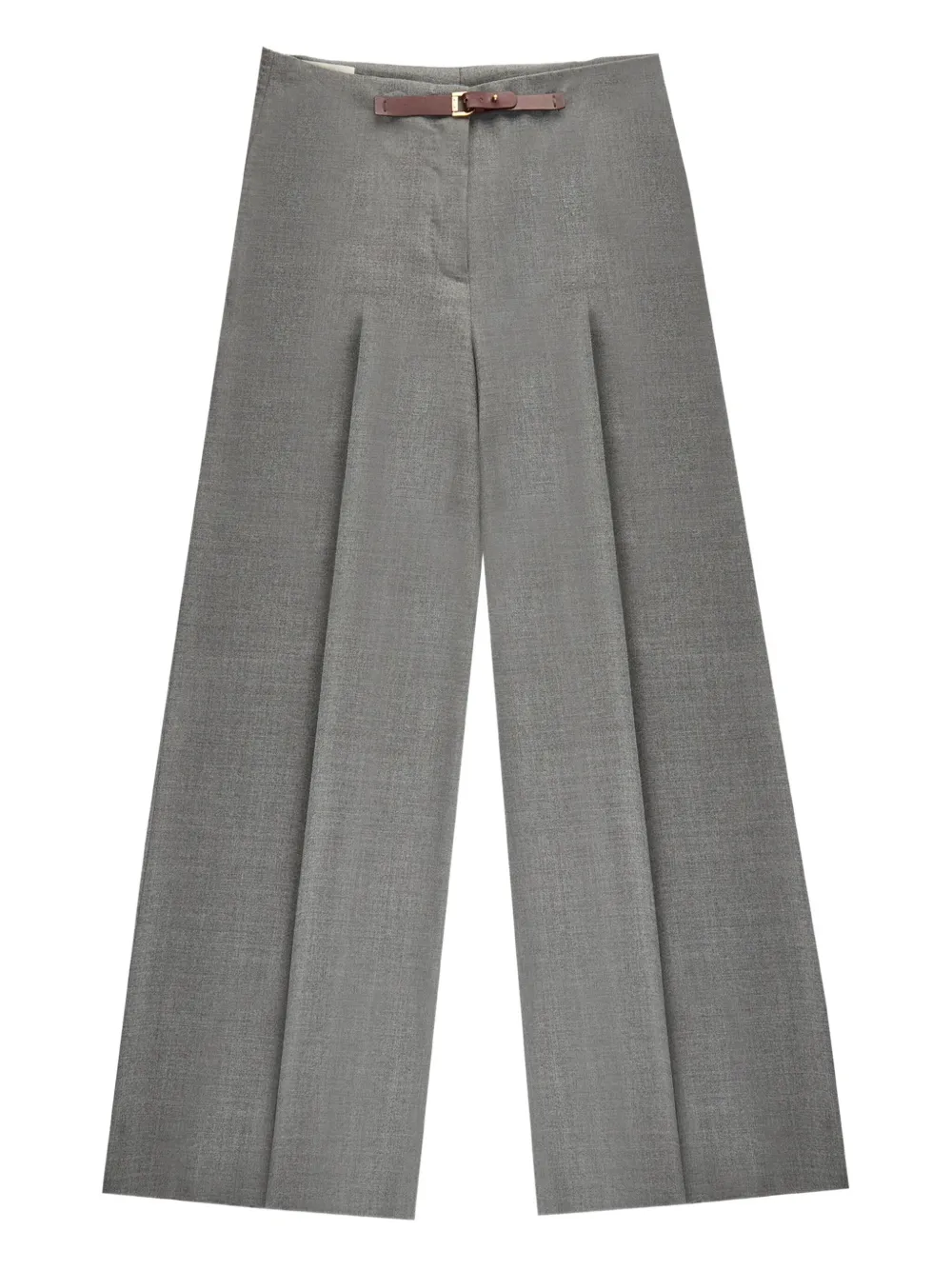 Slowear Buckle-strap Wide-leg Trousers In Gray