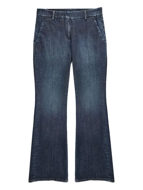 slowear faded-effect flared jeans