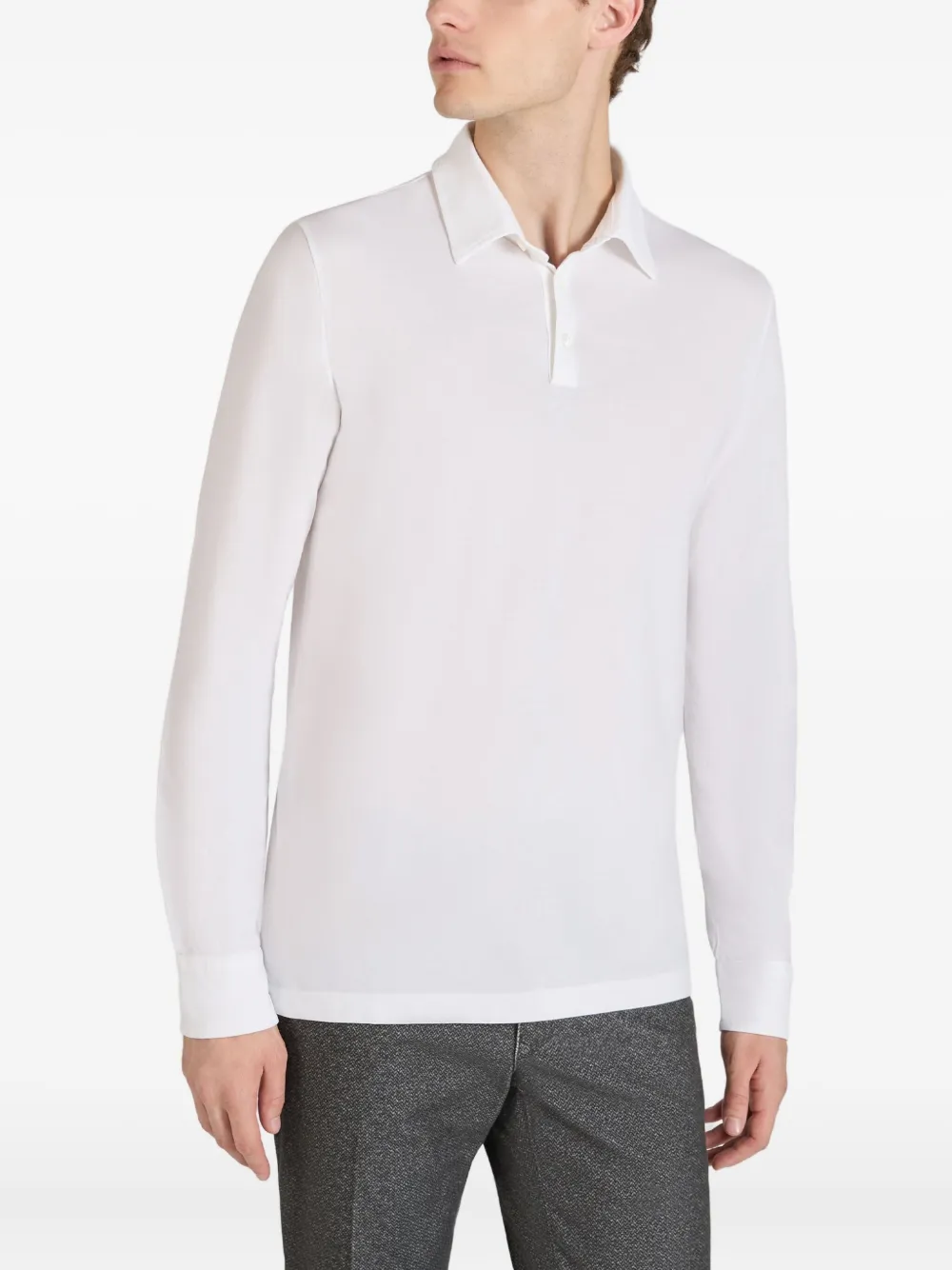 slowear Poloshirt met lange mouwen Wit