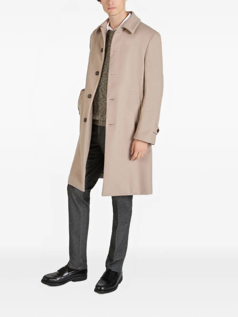 Slowear long-sleeve polo shirt - Wit