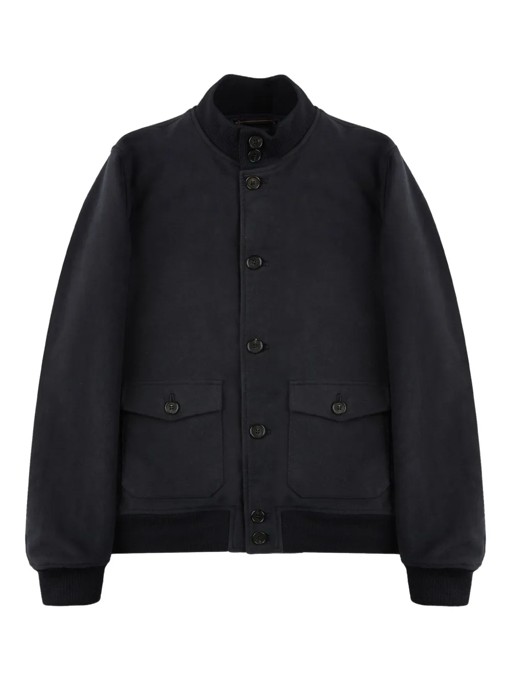 slowear button-up bomber jacket | Black | Image 1