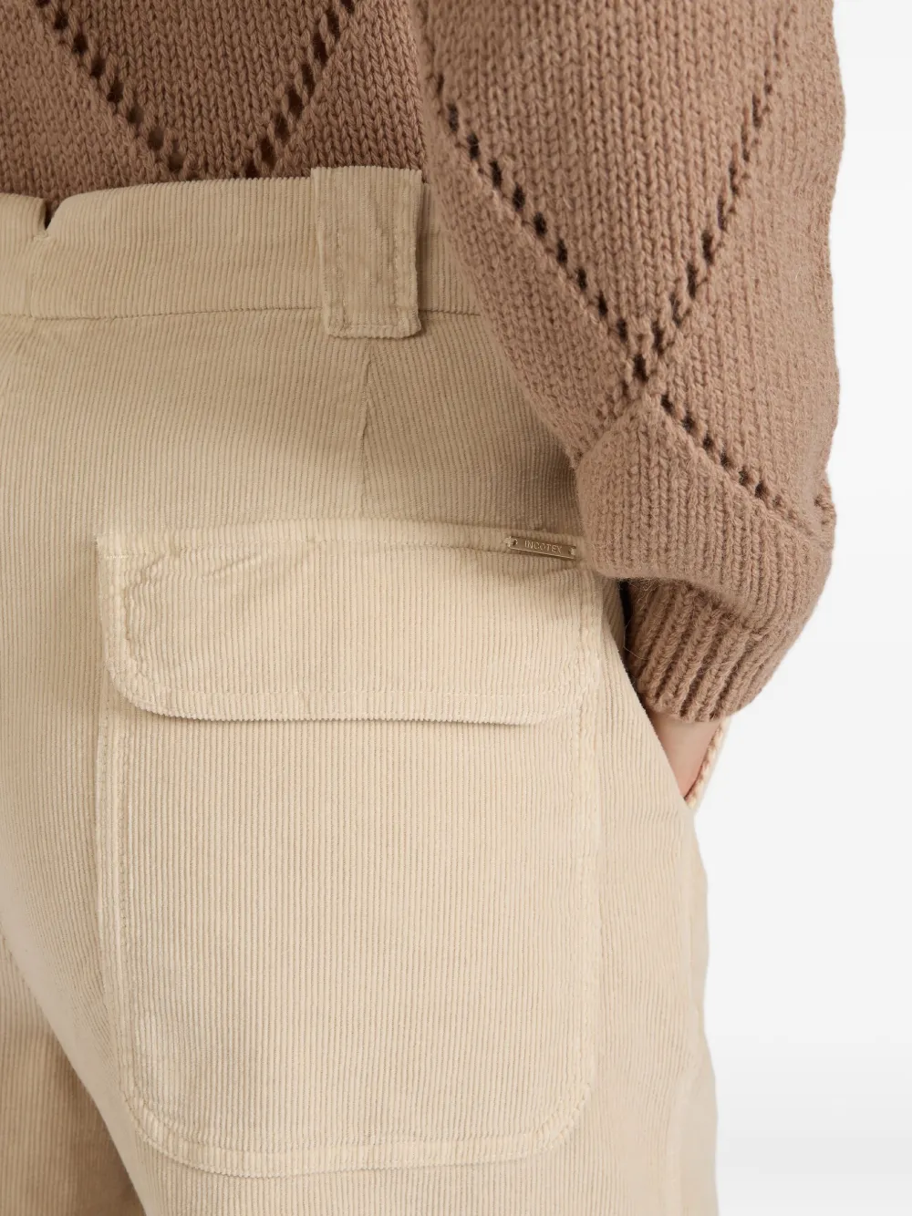 Slowear Pleat-detail Corduroy Trousers In Neutral