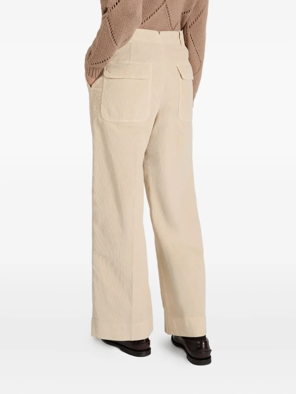 Slowear Pleat-detail Corduroy Trousers In Neutral