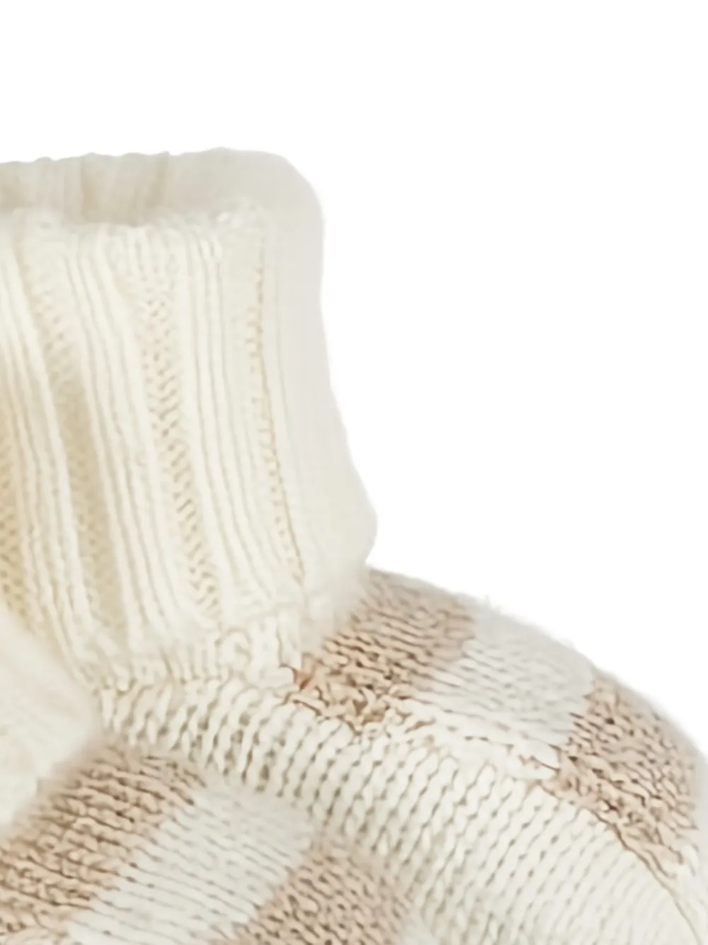 NANAN Gestreepte babyschoentjes Beige