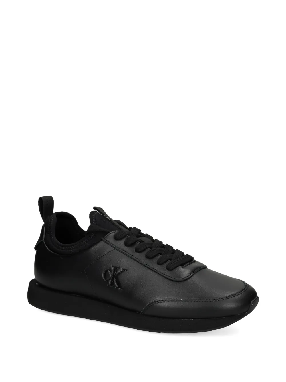 Calvin Klein logo-embossed leather sneakers | Low-Tops | Image 2