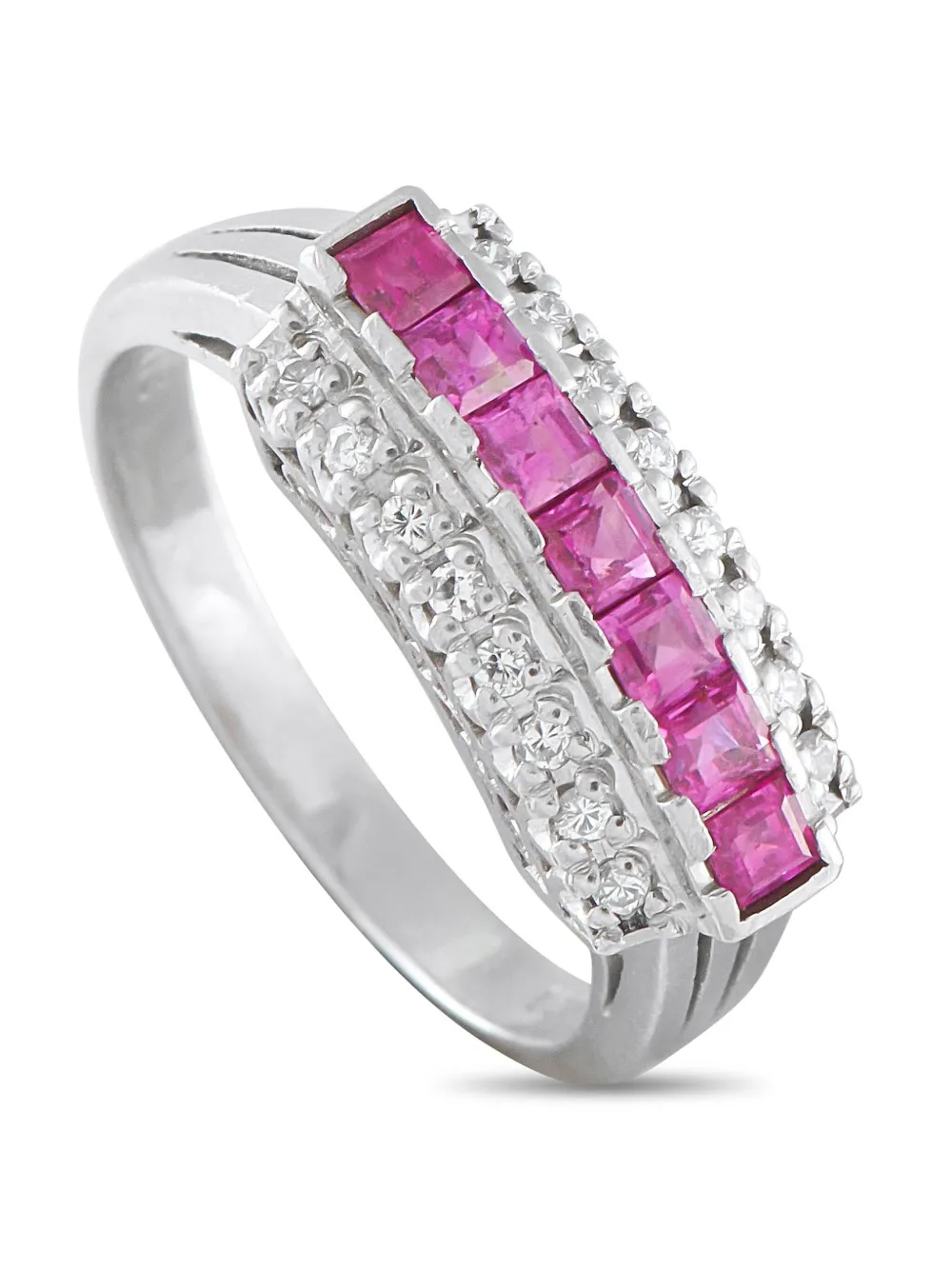 LB Exclusive platinum diamond and ruby ring | Image 2