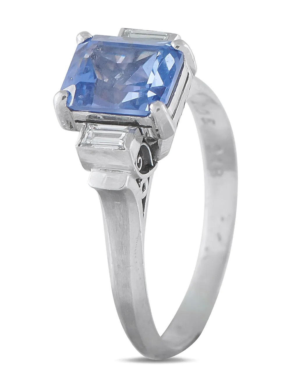 LB Exclusive platinum sapphire and diamonds ring - シルバートーン