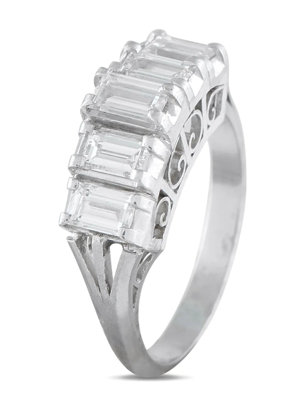 LB Exclusive Platinum Diamond Five-Stone Ring - Argento
