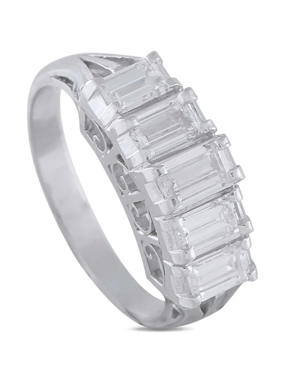 LB Exclusive Platinum Diamond Five-Stone Ring - Argento