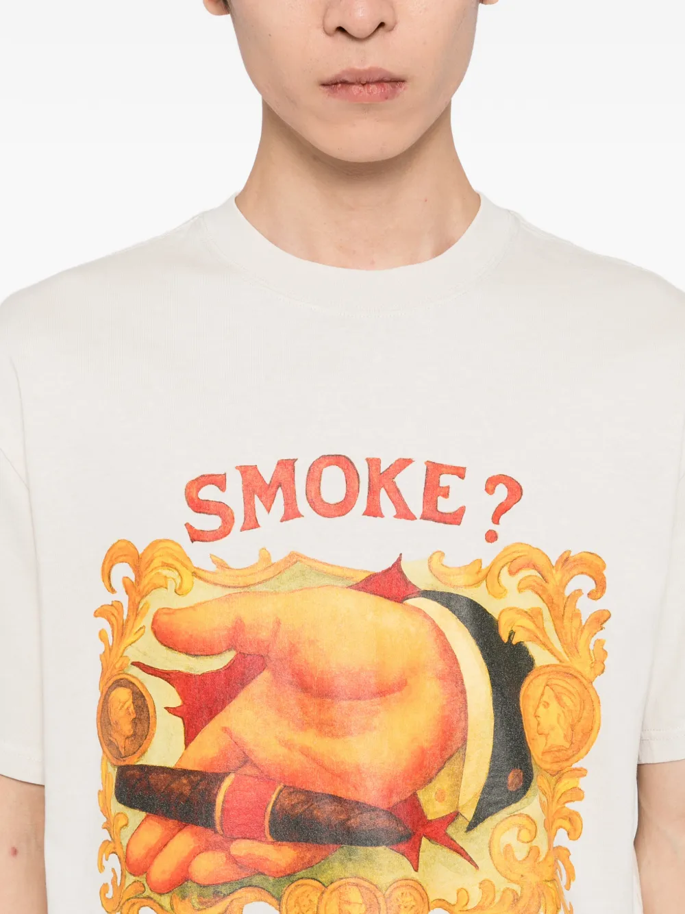 Melt Graphic-printed T-shirt In White