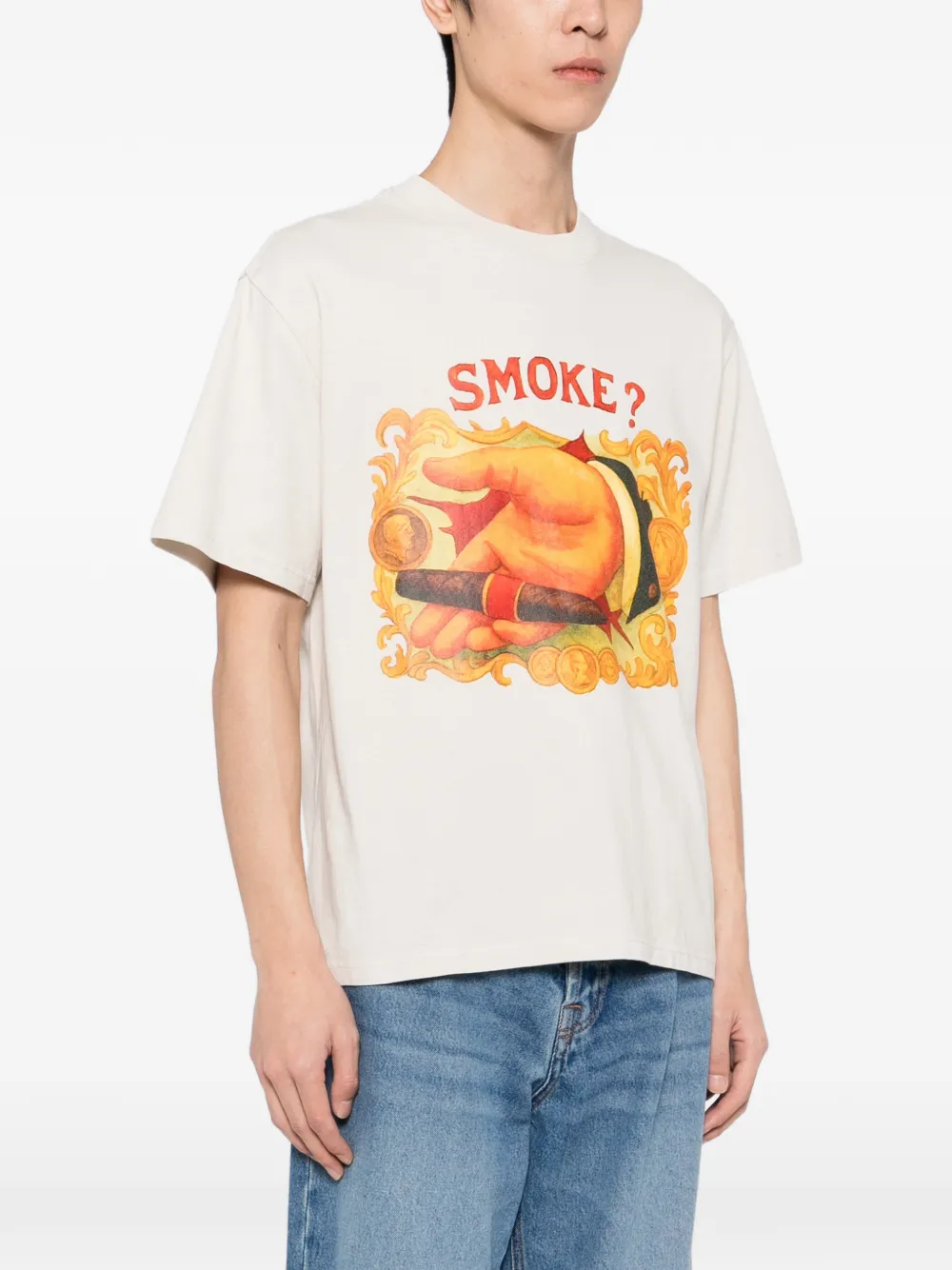 Melt Graphic-printed T-shirt In White