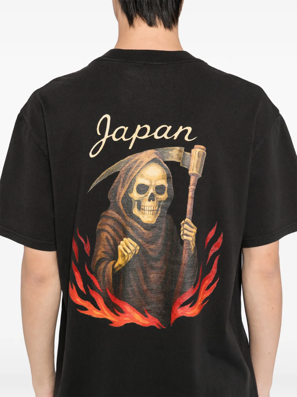 Melt T-shirt met print Zwart