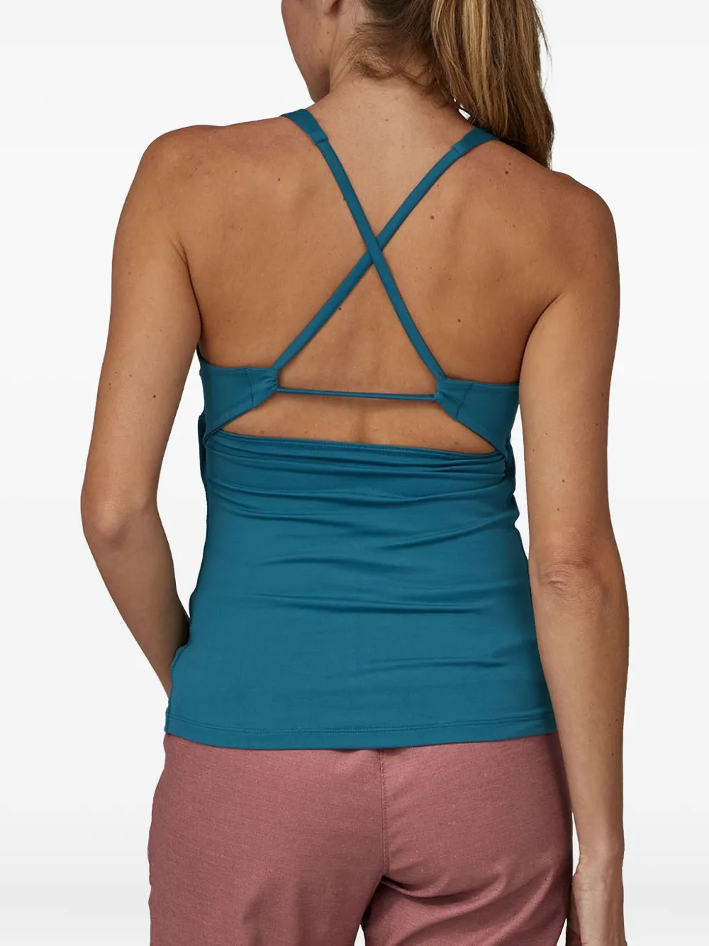 Patagonia Cross-back Performance Tank Top In Blue