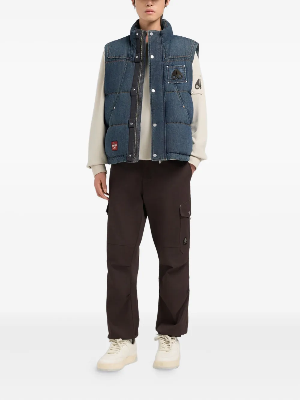 Moose Knuckles x Evisu padded logo-patch vest | Waistcoats & Gilets | Image 2