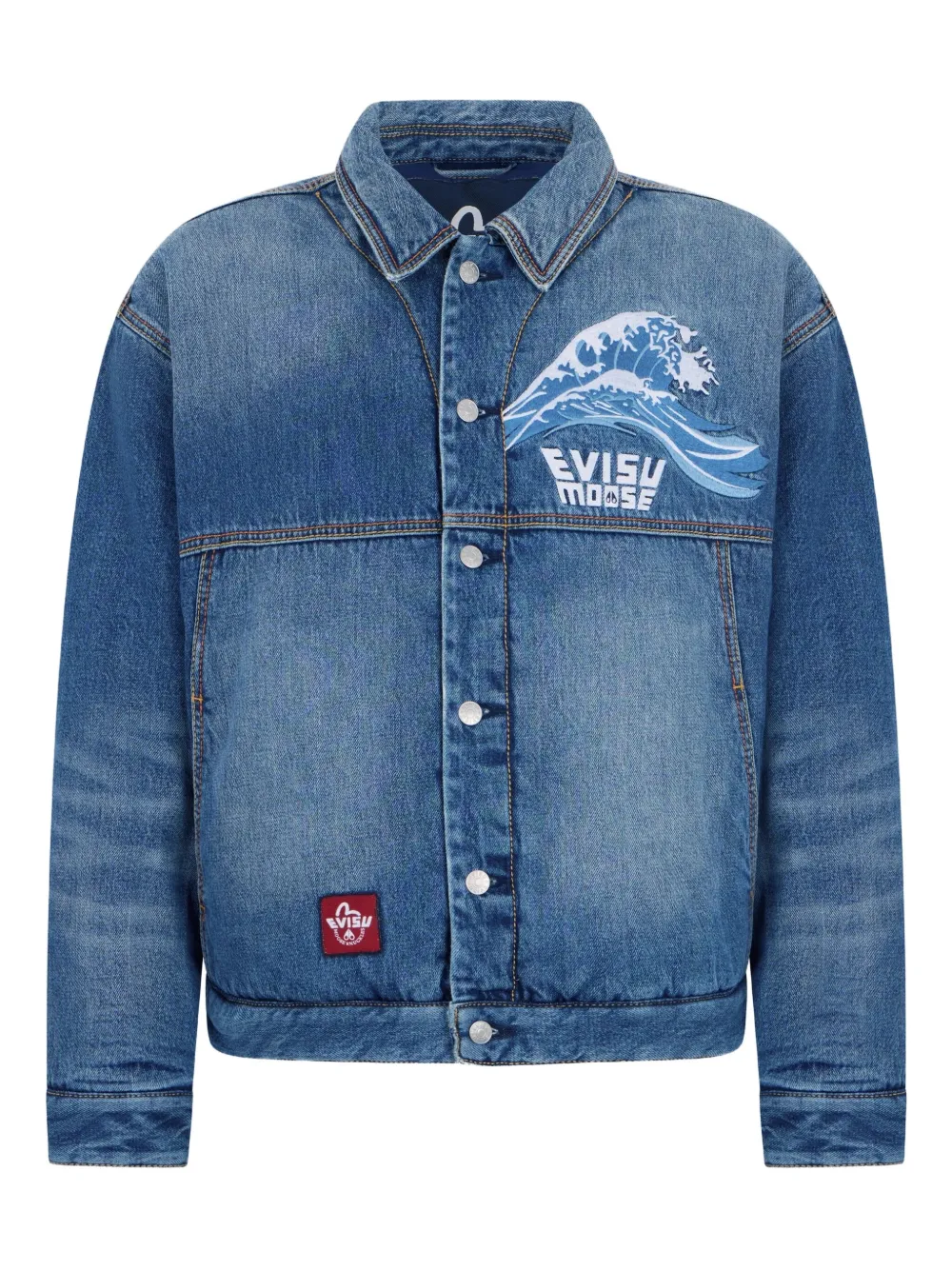 Moose Knuckles x Evisu graphic-print cotton jacket | Blue | Image 1