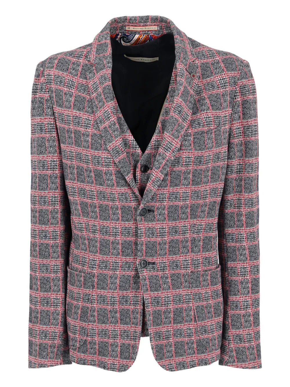 Massimo Rebecchi checked blazer (set of two) - グレー