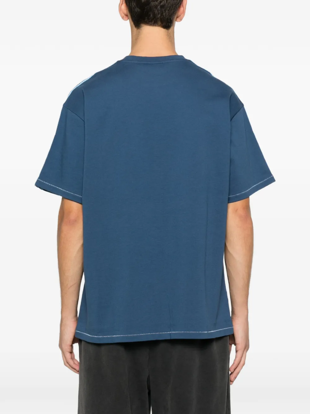 Adidas Originals X Avavav Logo-embroidered T-shirt In Blue