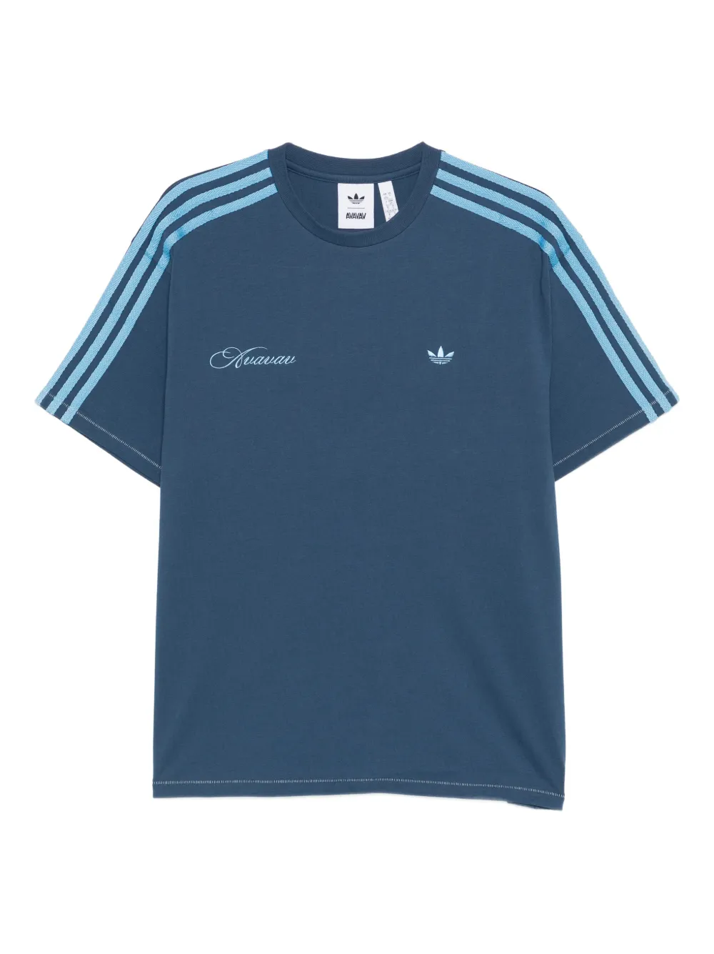 Adidas Originals X Avavav Logo-embroidered T-shirt In Blue