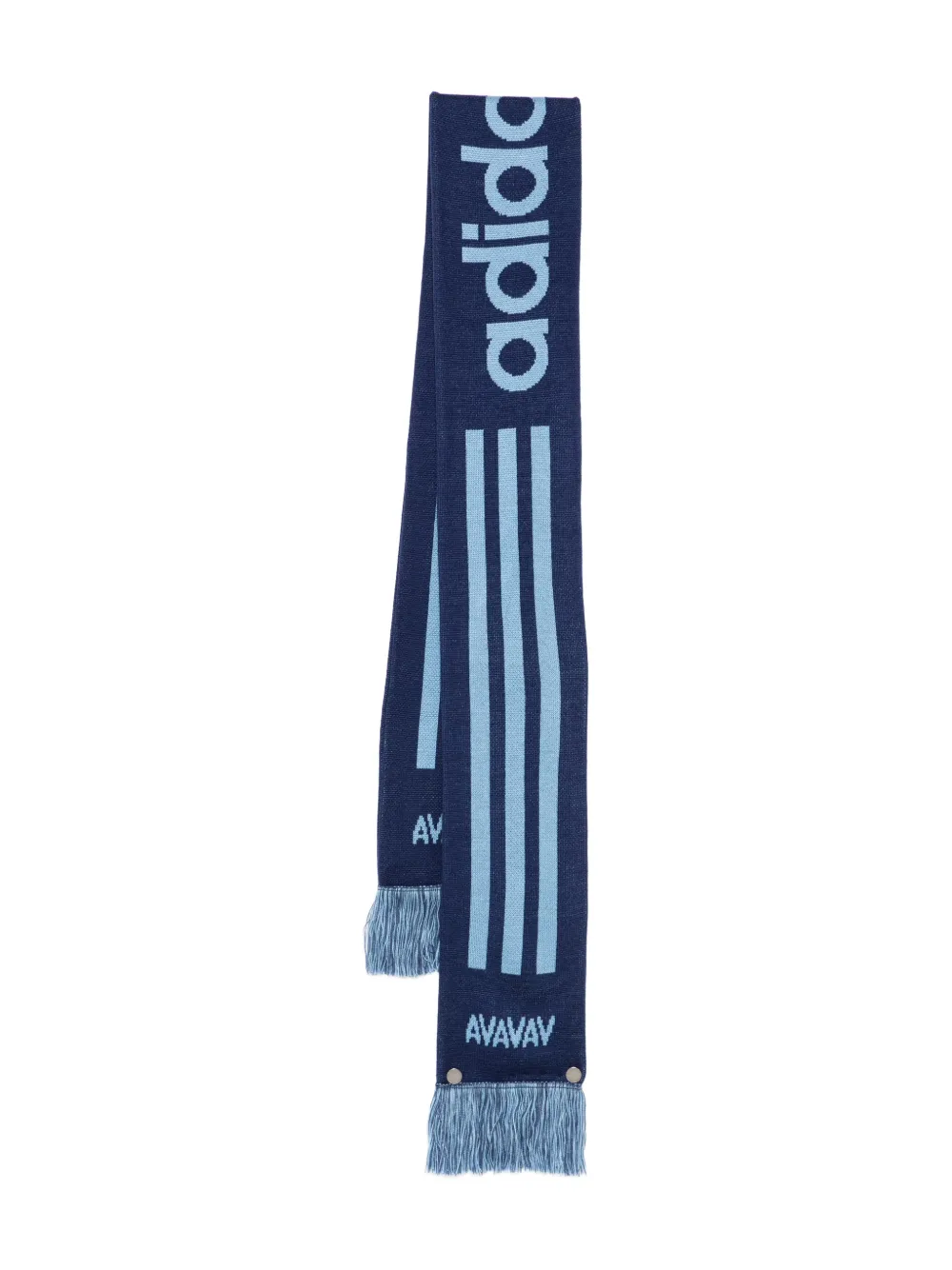 Adidas Originals X Avavav Fringed Knit Fan Scarf In Blue