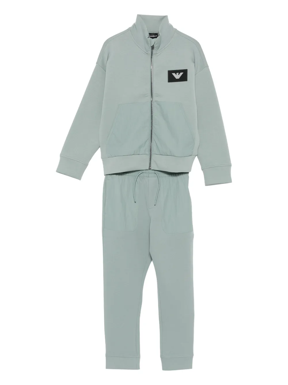 Emporio Armani Kids zip logo tracksuit - Verde