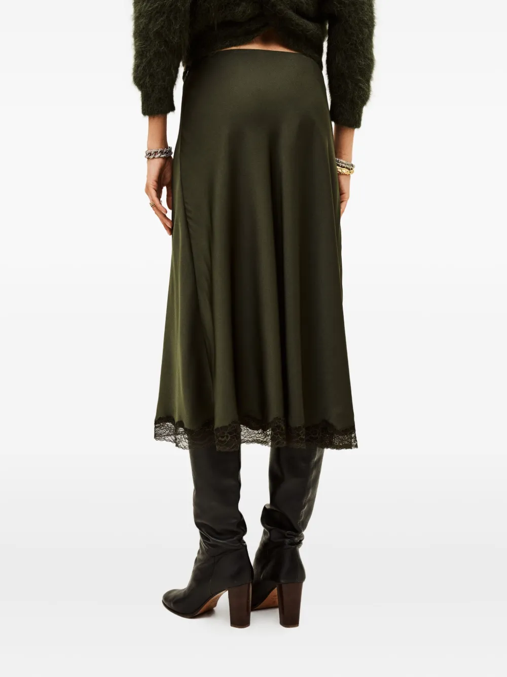 Ba&sh Cyla Mid-length Skirt In Green