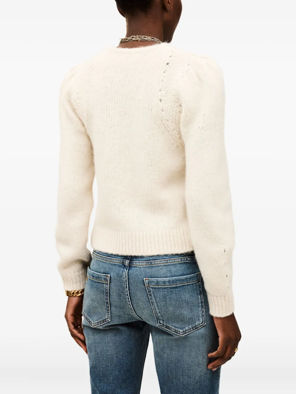 Ba&sh Belma Long-sleeve Sweater In Neutral