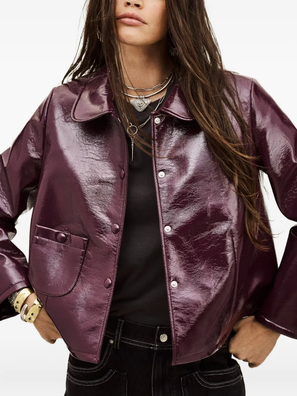 Ba&Sh Melos jack met zak met knopen Paars