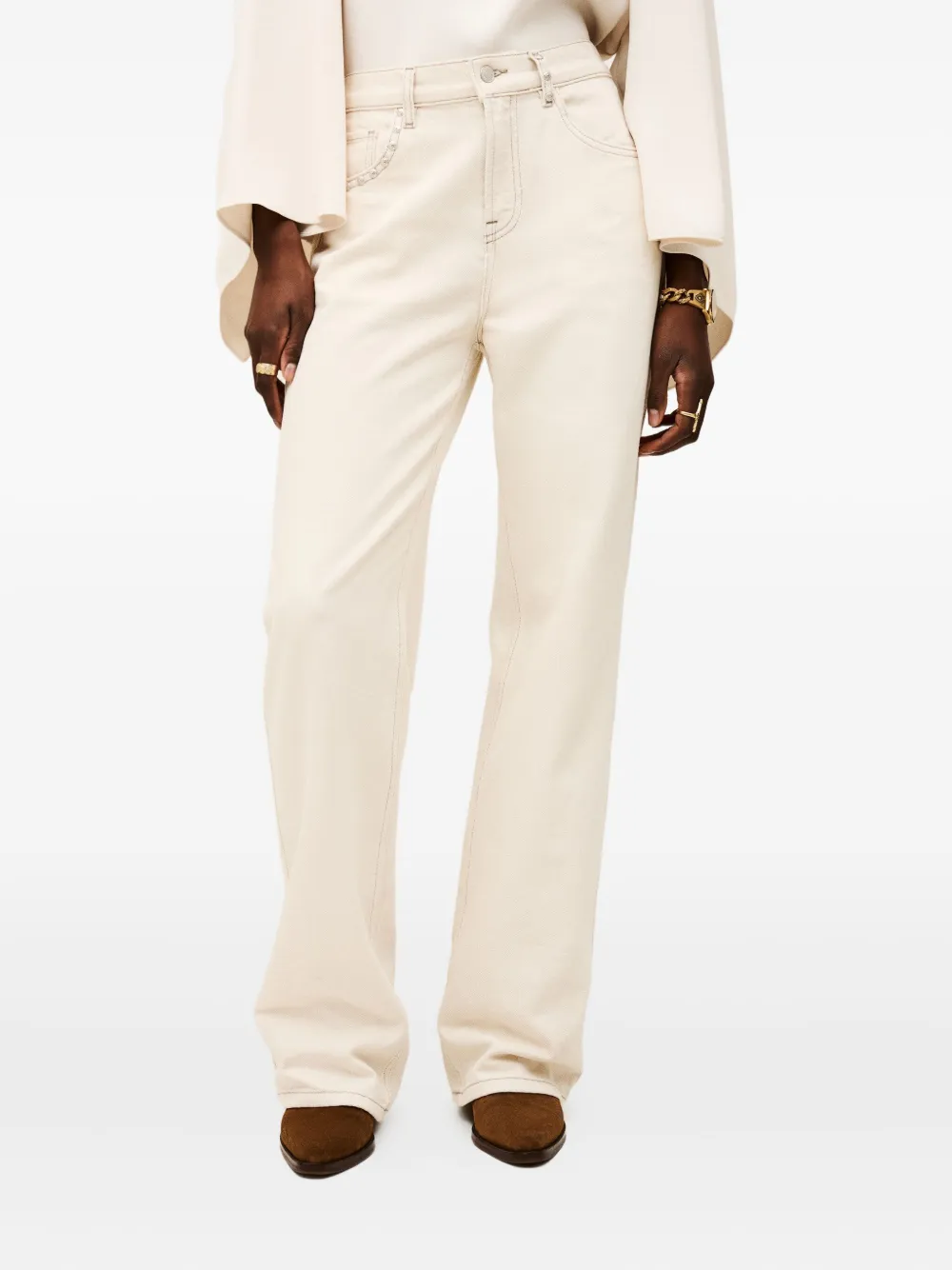 Ba&sh Stunner Studded Trousers In Neutral