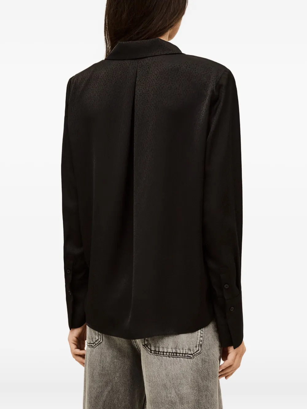 Ba&Sh Itsey blouse met knopen en lange mouwen Zwart