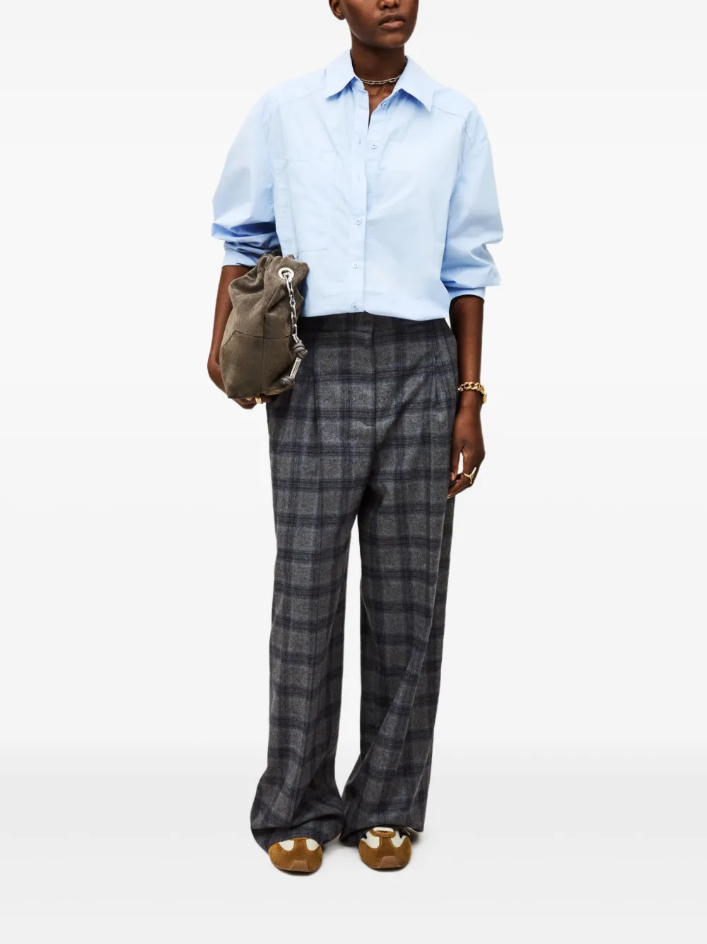 Ba&Sh Tad plaid pleated trousers | High Waisted Pants | Image 2