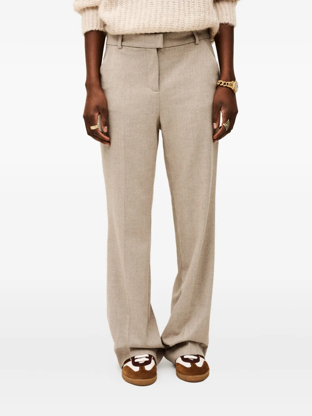 Ba&sh Bristol Belt Loop Trousers In Neutral