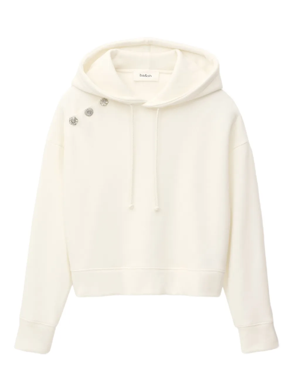 Ba&sh Didi Embellished Hooded Hoodie In Neutral