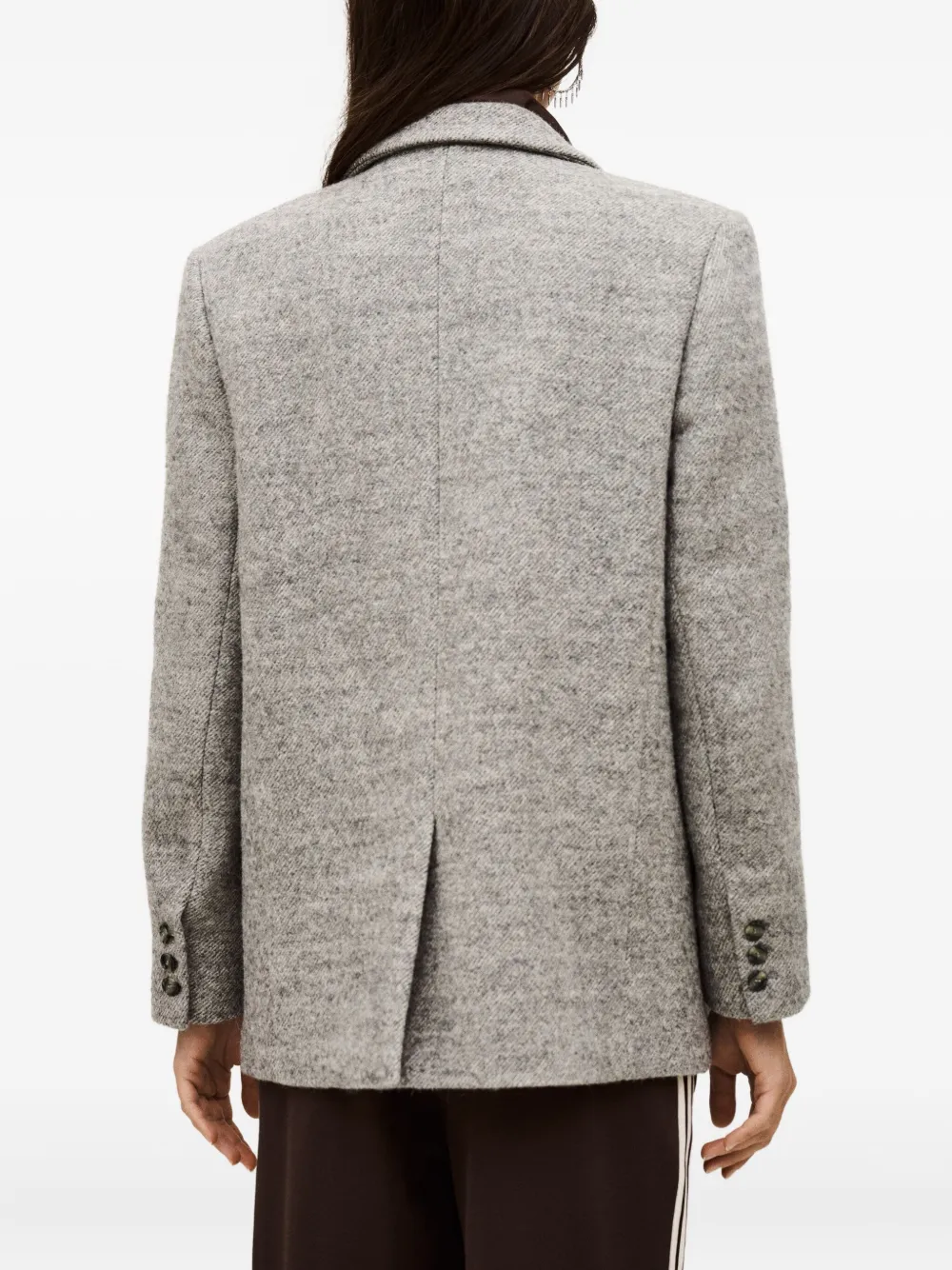 Ba&sh Waro Double-breasted Jacket In Gray