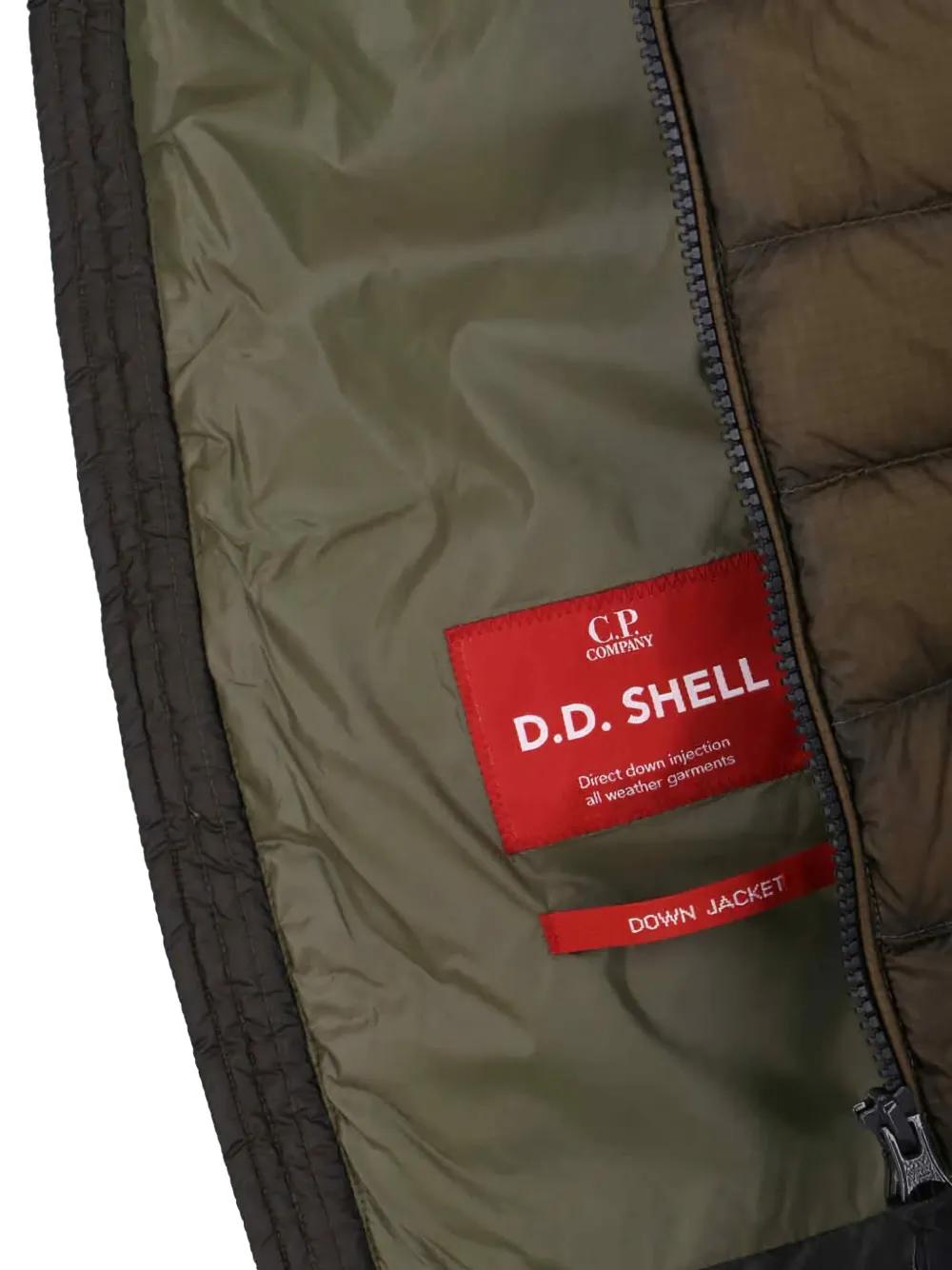 C.p. Company Goggle Hooded Down Gilet In Brown