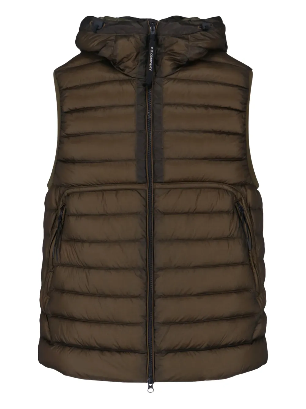 C.P. Company goggle hooded down gilet | Brown | Image 1
