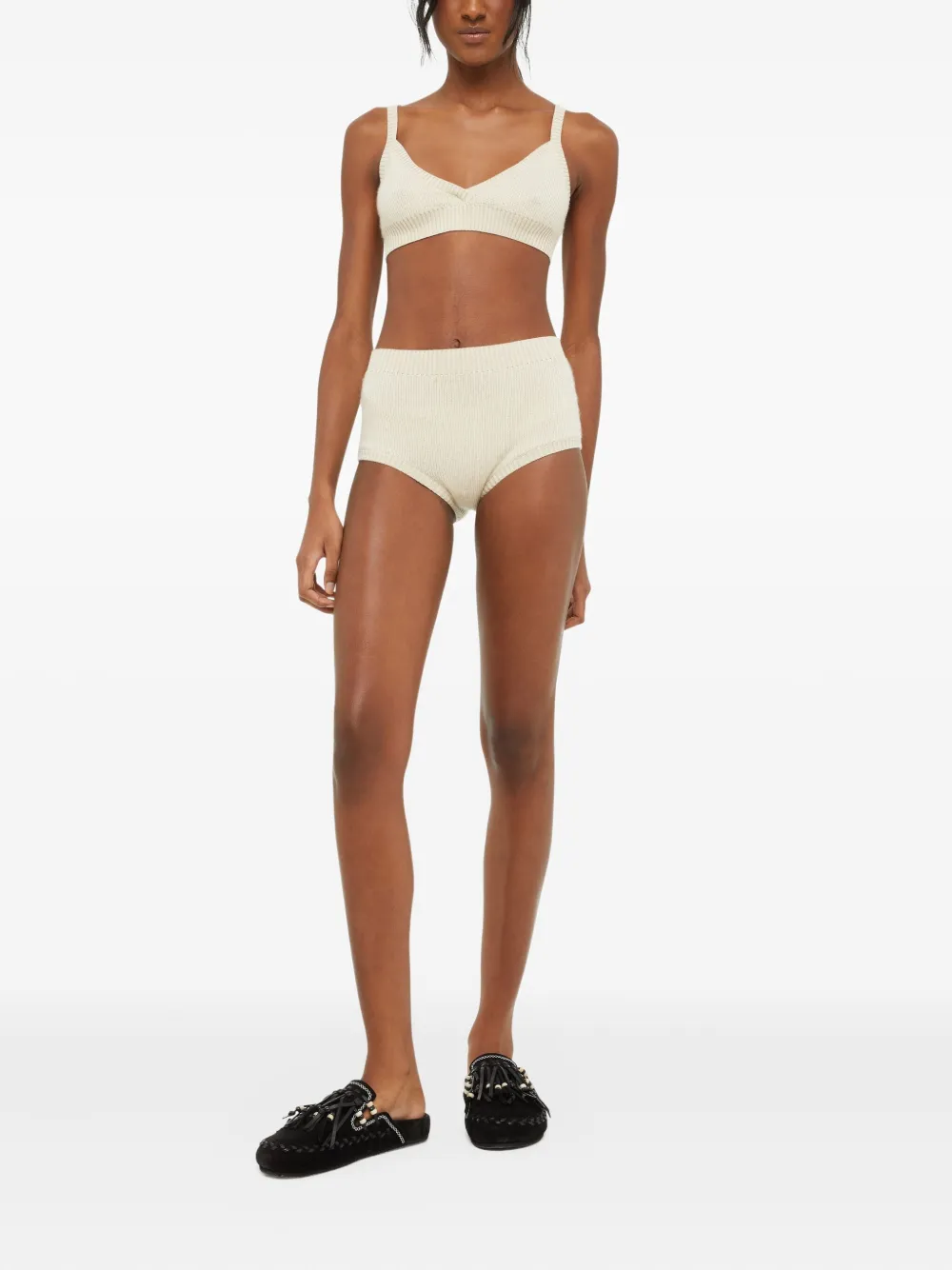 Alanui Gerippte Culottes-shorts In Brown