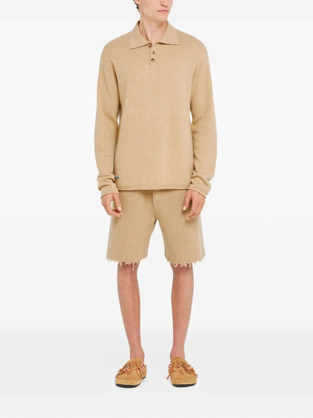 Alanui Finest poloshirt met lange mouwen - Beige