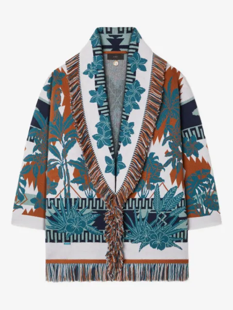 Alanui Island Soul fringed floral cardigan