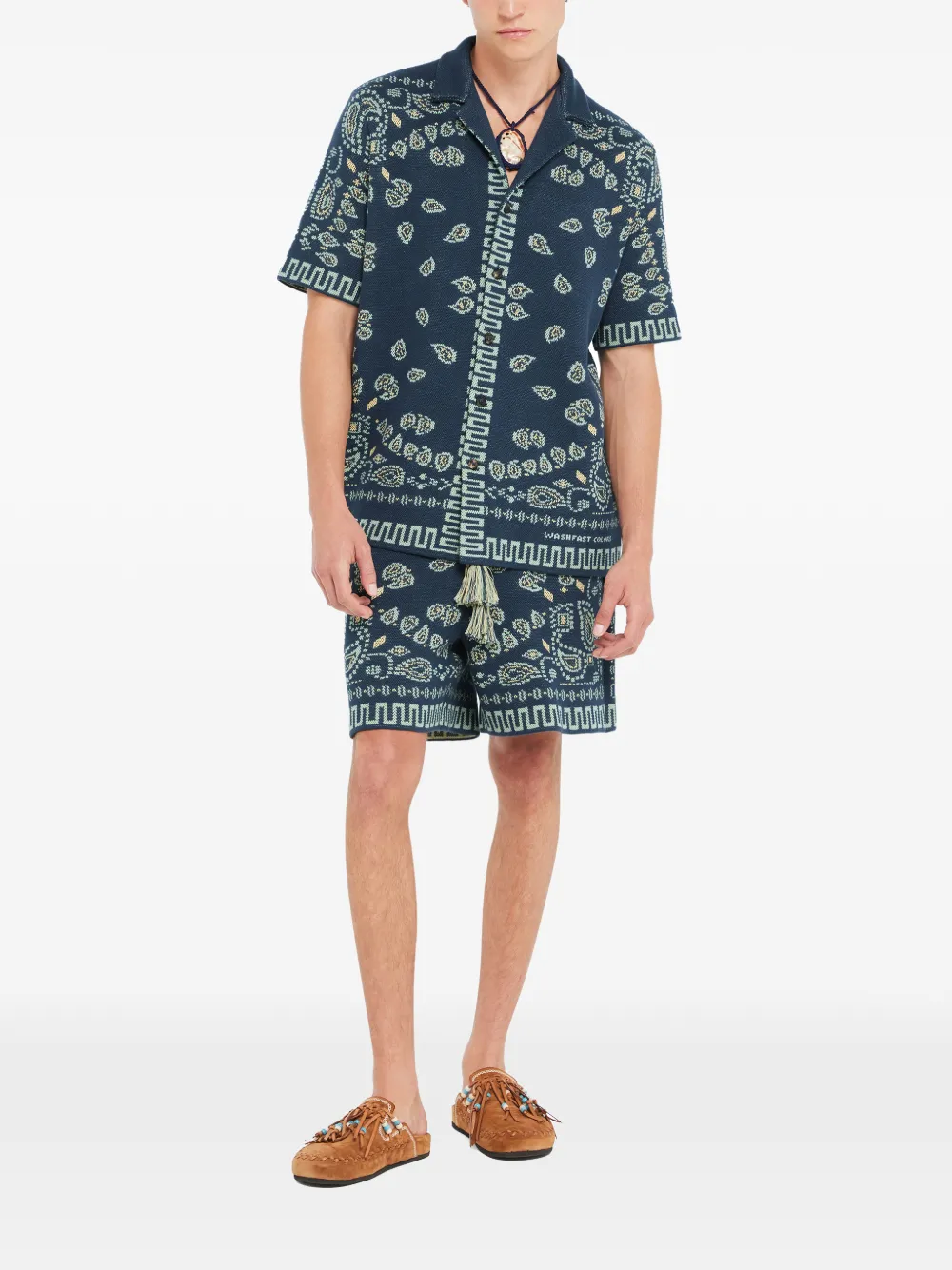 Alanui bandana-pattern shirt - Blauw