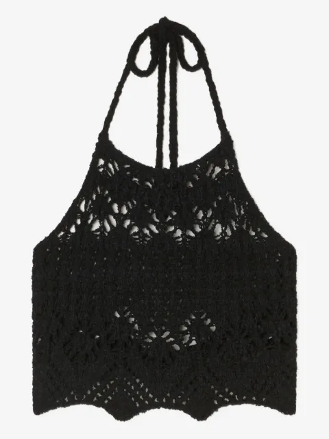 Alanui Lagoon Romance crochet halterneck top