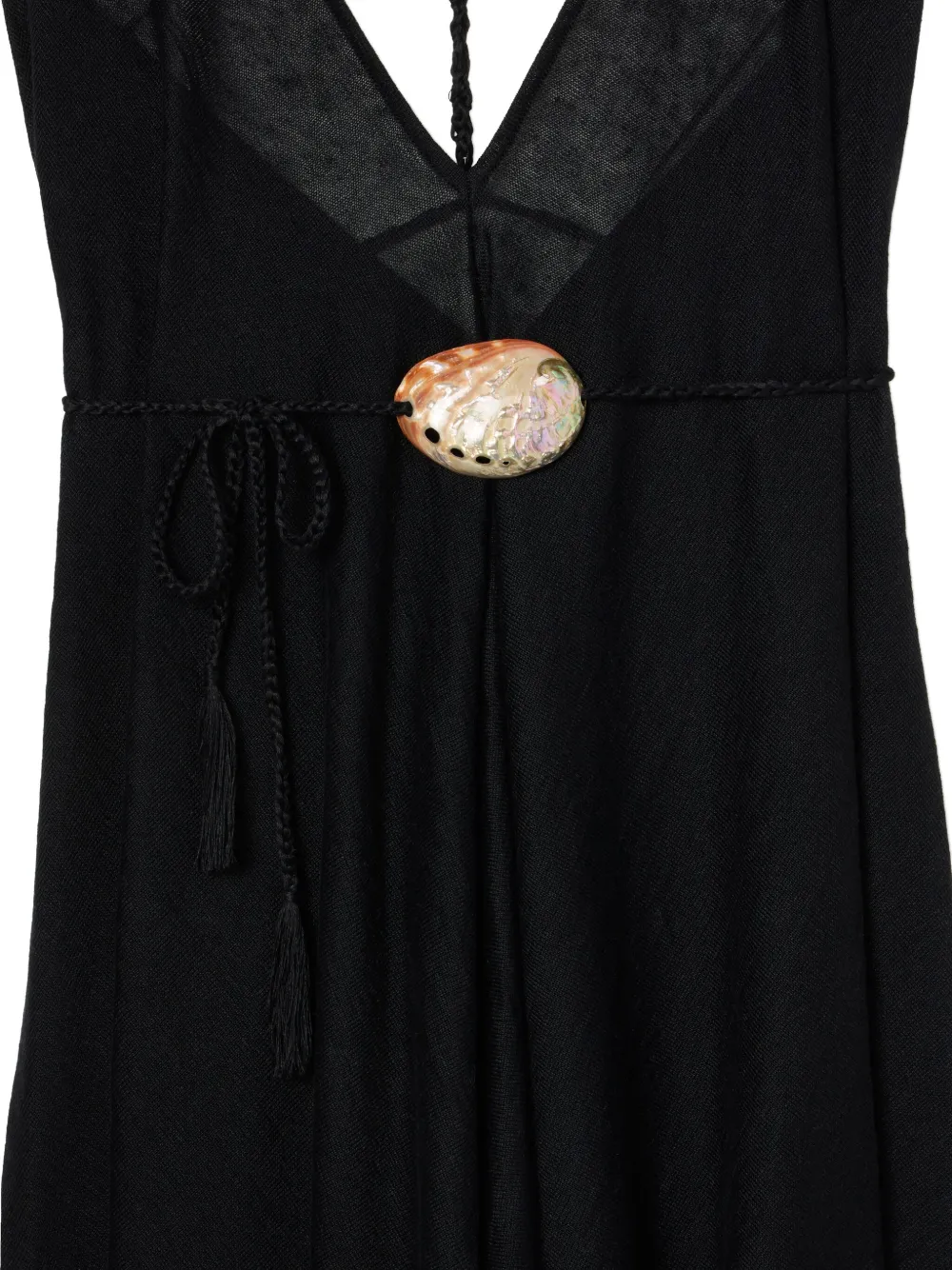 Alanui Mermaid Inside maxi-jurk verfraaid met halternek Zwart