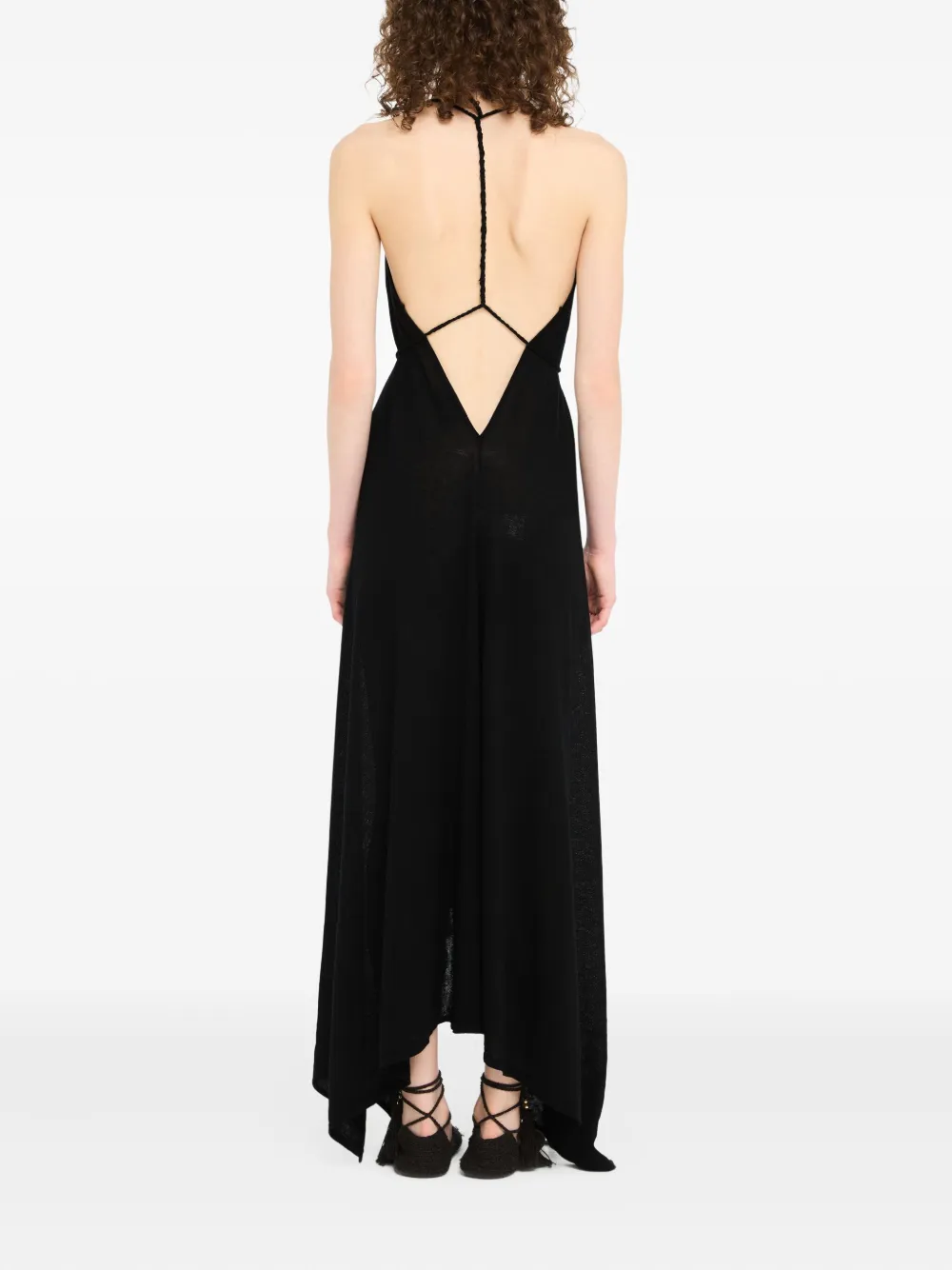 Alanui Mermaid Inside maxi-jurk verfraaid met halternek Zwart