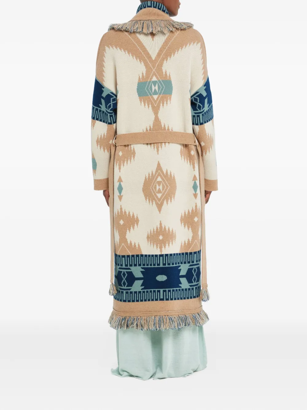 Alanui Icon vestjas met franje en jacquard Beige