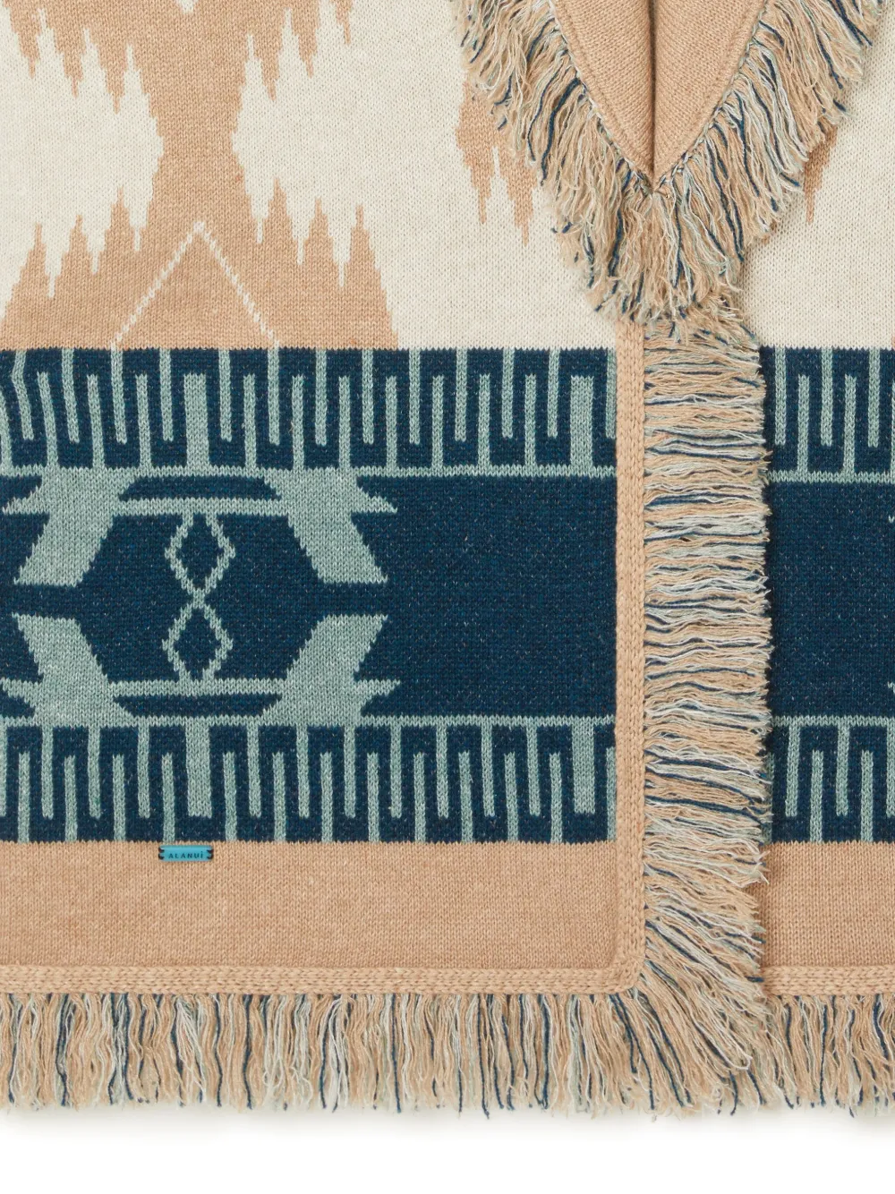 Alanui Icon Jacquard-cardigan Mit Fransen In Multi